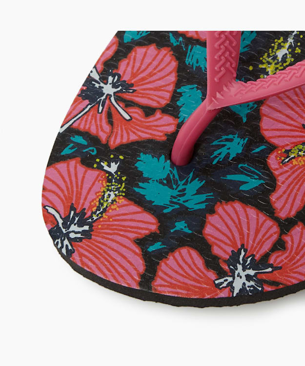 Floral Flip Flops Black - Havaianas Slim Floral Print Flip Flops