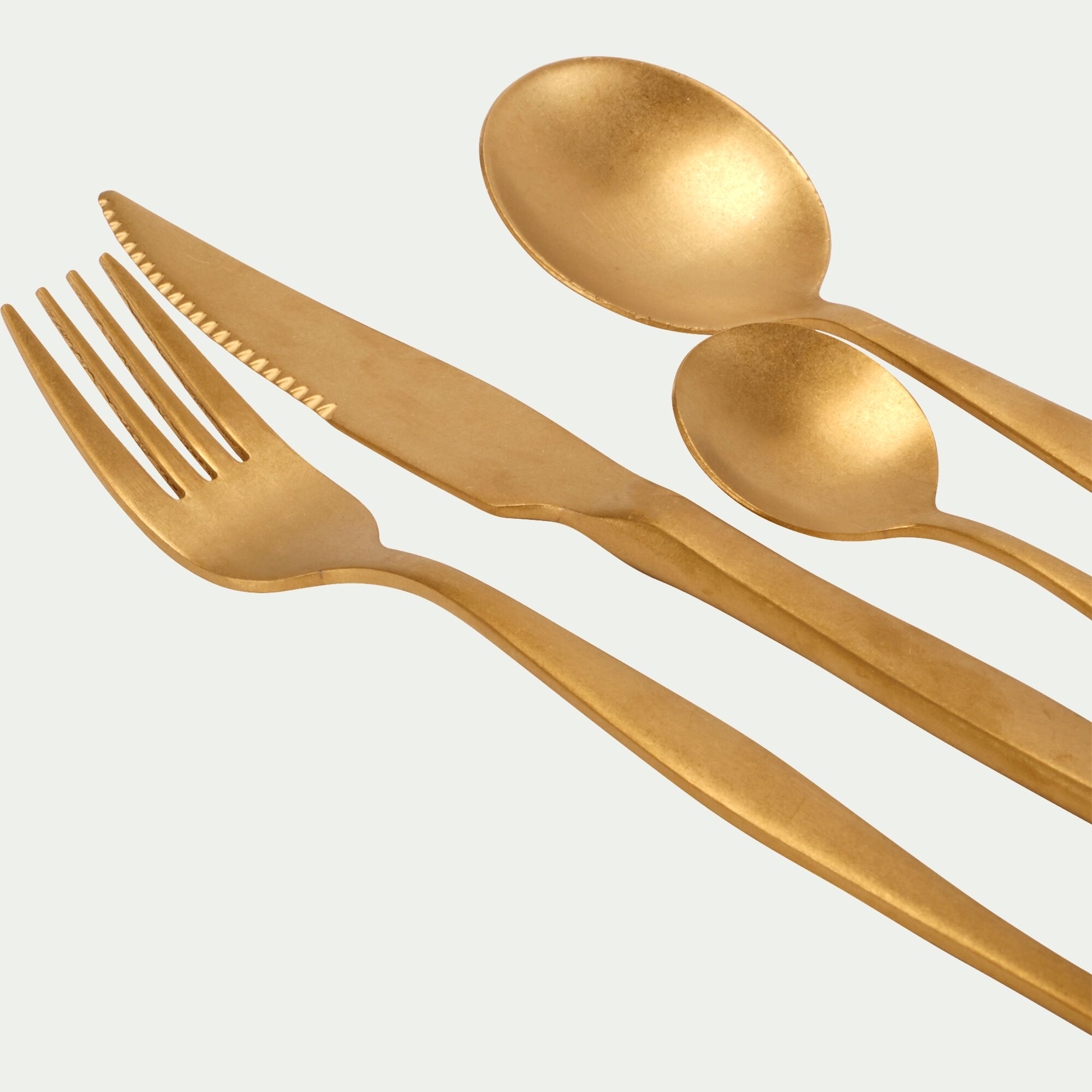 VAQUI - Ménagère 16 pièces en inox - doré