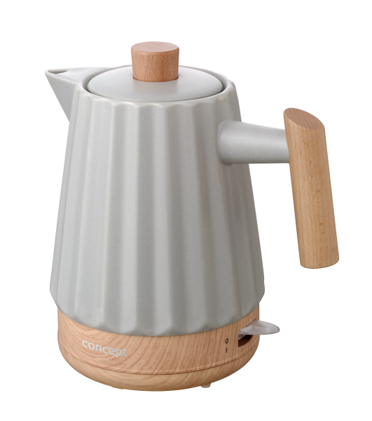 Czajnik elektryczny ceramiczny 1,5 l, jasnoszary RK0091