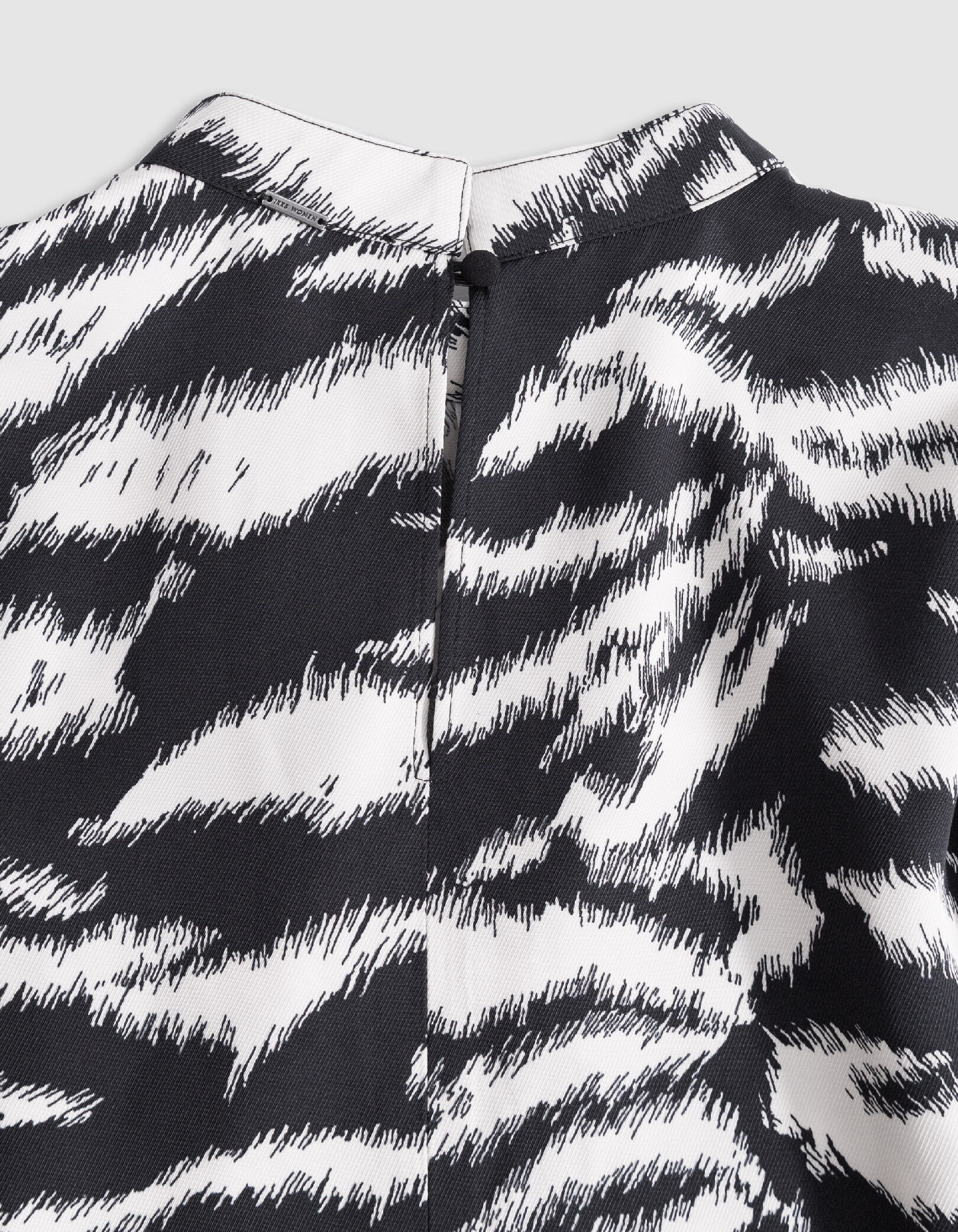 Blouse noire imprimé zèbre Femme
