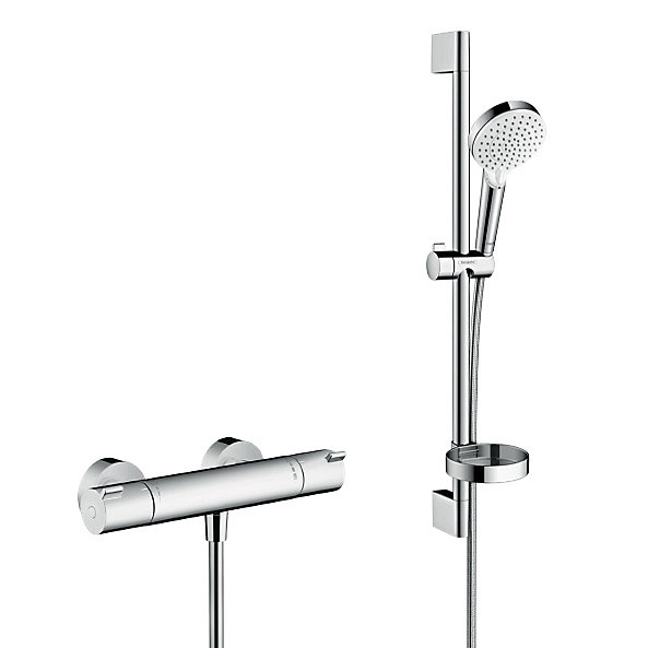 Hansgrohe Ecostat Pack Mitigeur Thermostatique   Set de douche Crometta Vario avec porte-savon (13211000-Crometta2-SP)