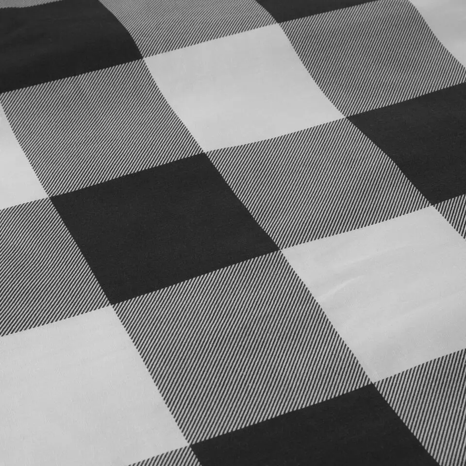 Ten Cate Eenpersoon Dekbedovertrek 140x200 - 100% Katoen - Milo Antraciet