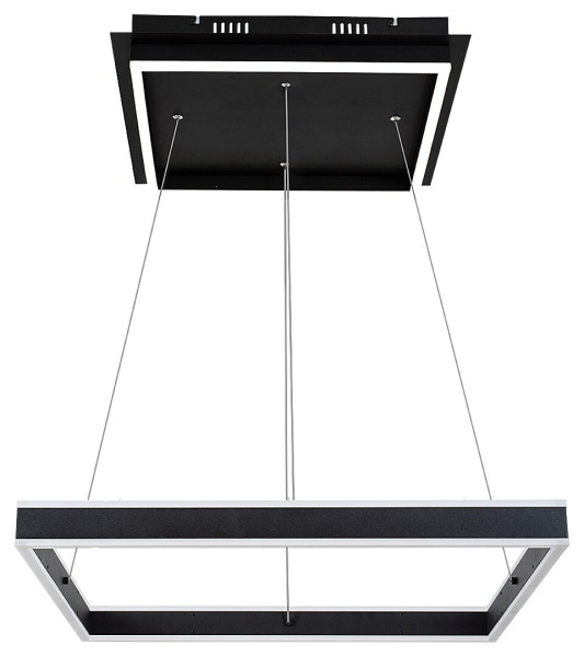 Lampa wisząca Quadro czarna matowa-biała LED 1x60W 4000K 1670lm Rabalux