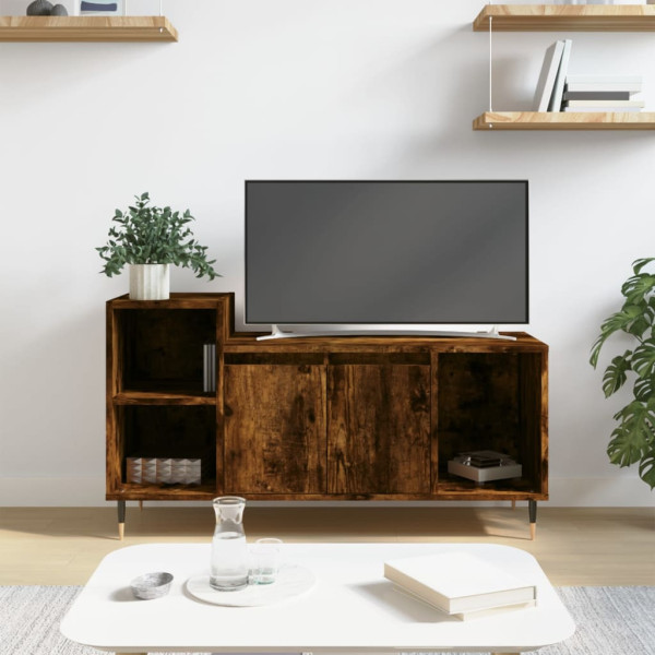Szafka Pod Telewizor Półka Stolik RTV Brązowy 100x35x55 cm
