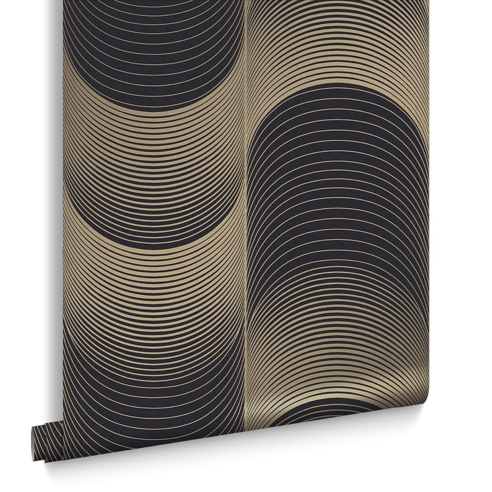 Graham & Brown Vliesbehang - Eclipse Black & Gold - 10mx52cm