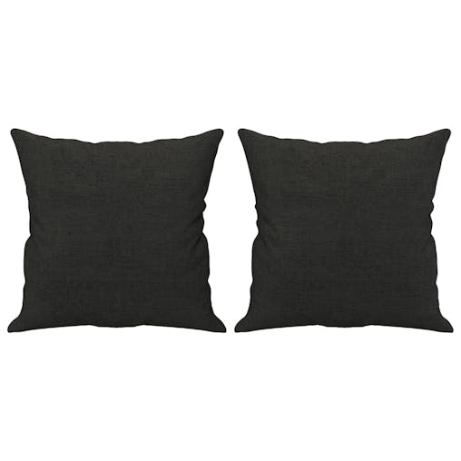 NNEVL 2 Piece Sofa Set with Pillows Black Fabric