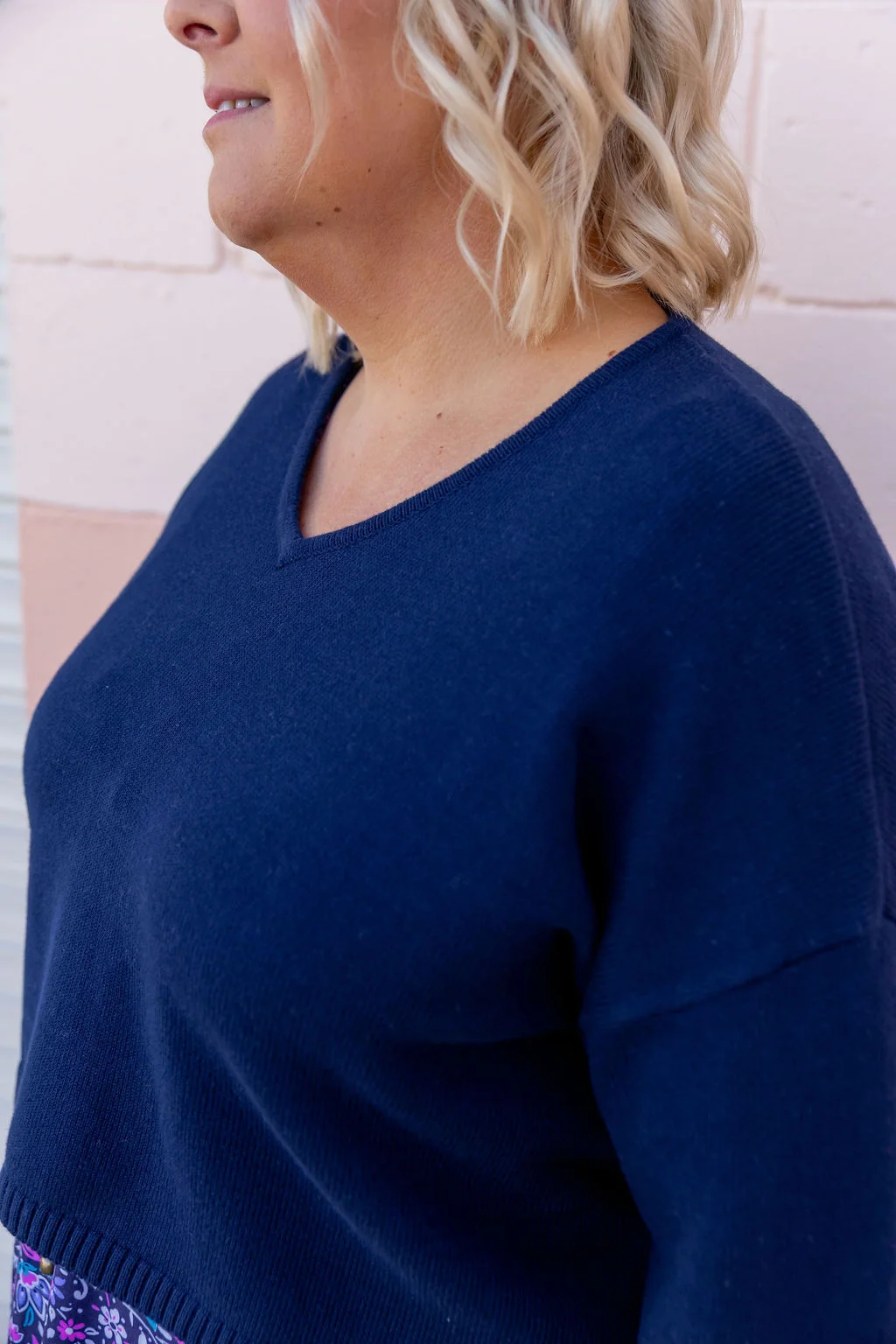 Blakely Crop Knit in Navy