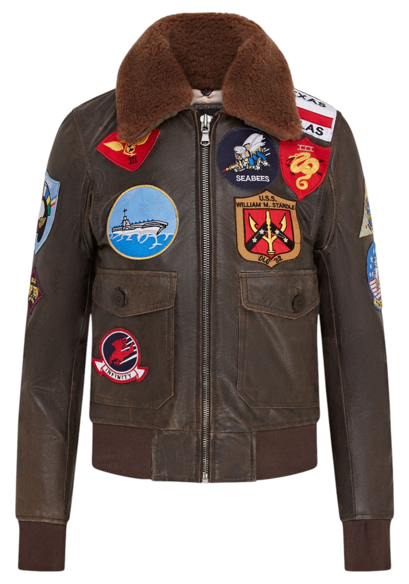 Infinity Leather A2 Top Gun Leather Bomber Jacket-Springs