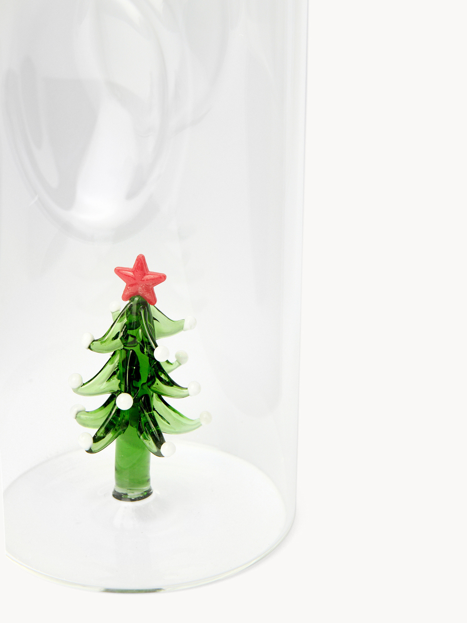 Caraffa in vetro dettaglio alberello