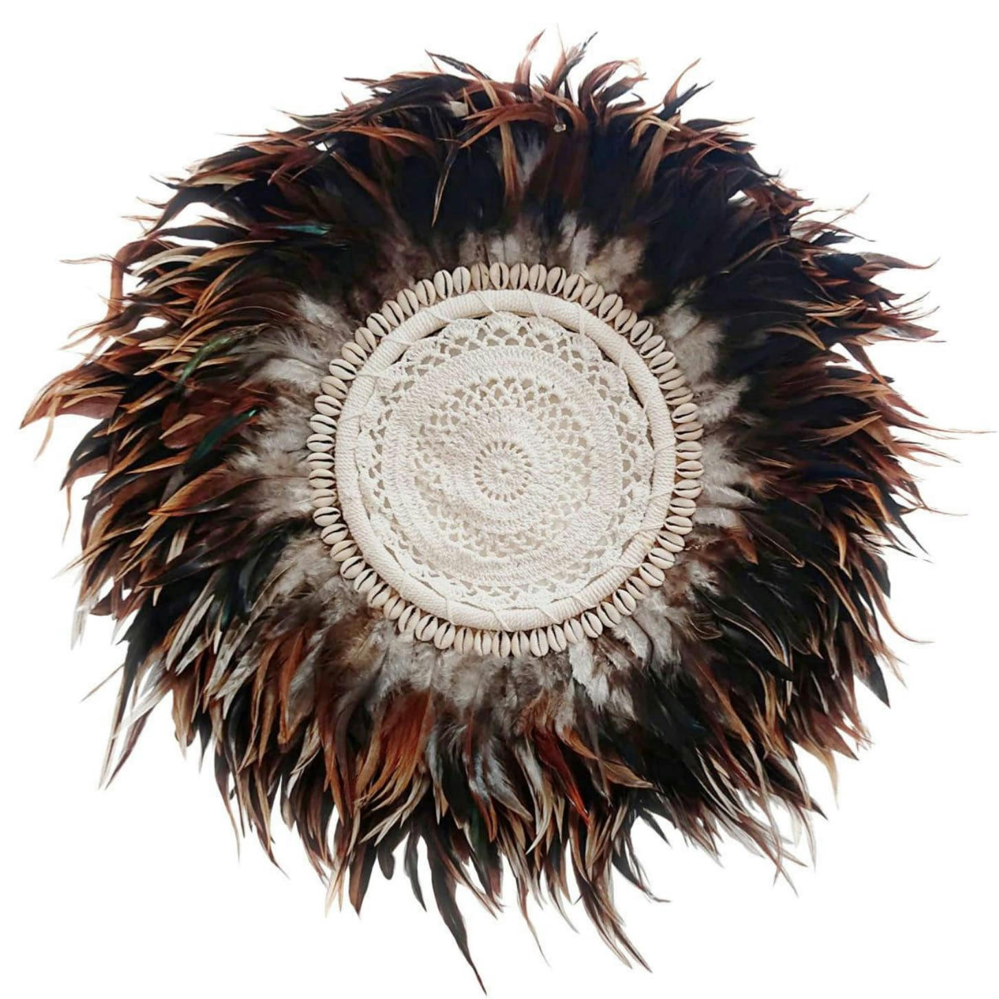JUJU HAT - Jujuhat avec macramé, marron D50 cm