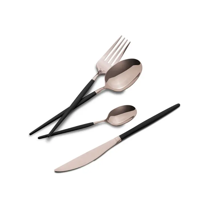 Besteckset 24-teilig Matte Black Collection