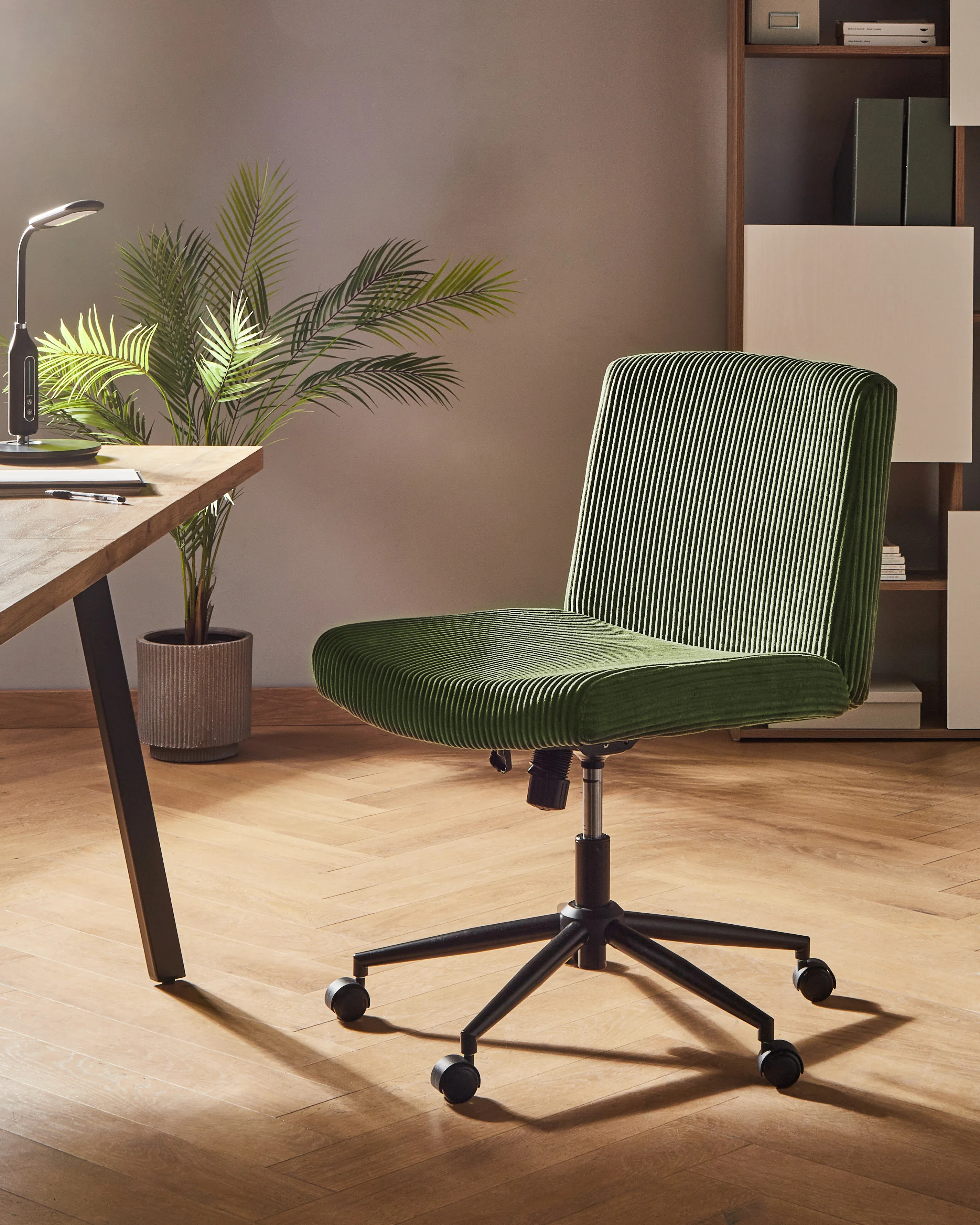 Desk Chair GEDDES Corduroy Green
