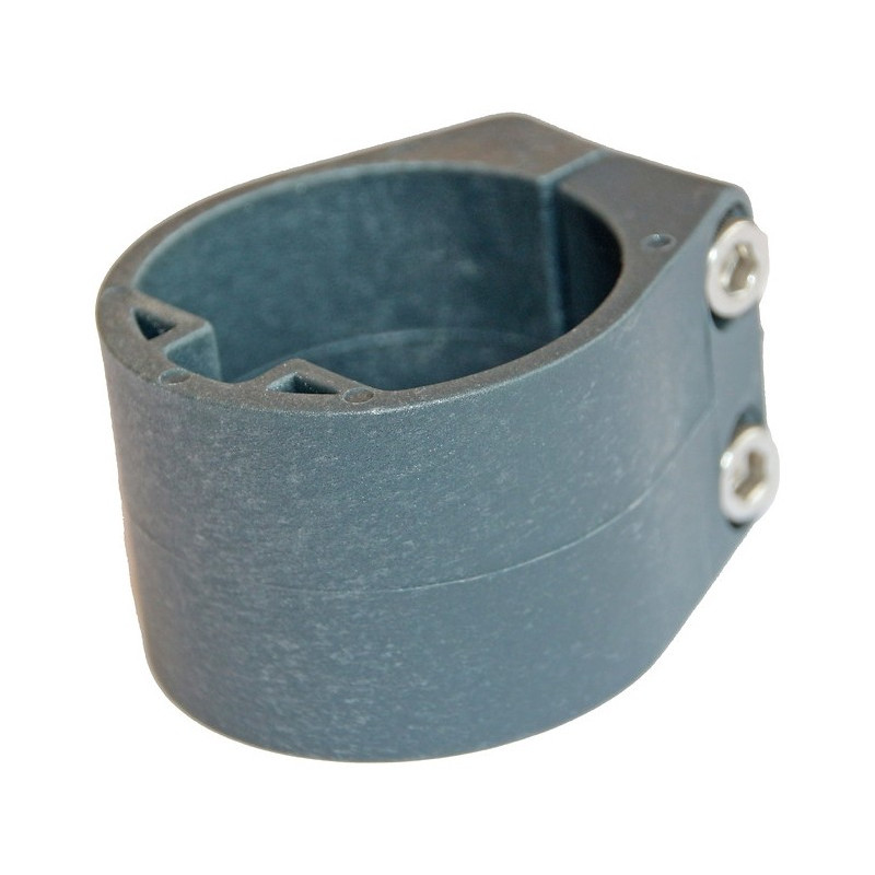 Collier milieu et fin plastique pour poteau profilé anthracite Ø 48 mm GIARDINO