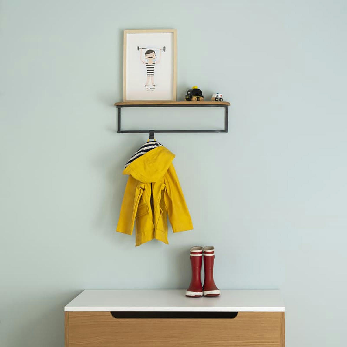 LIKE - Etagere murale en bois massif - chene- 13*50*15