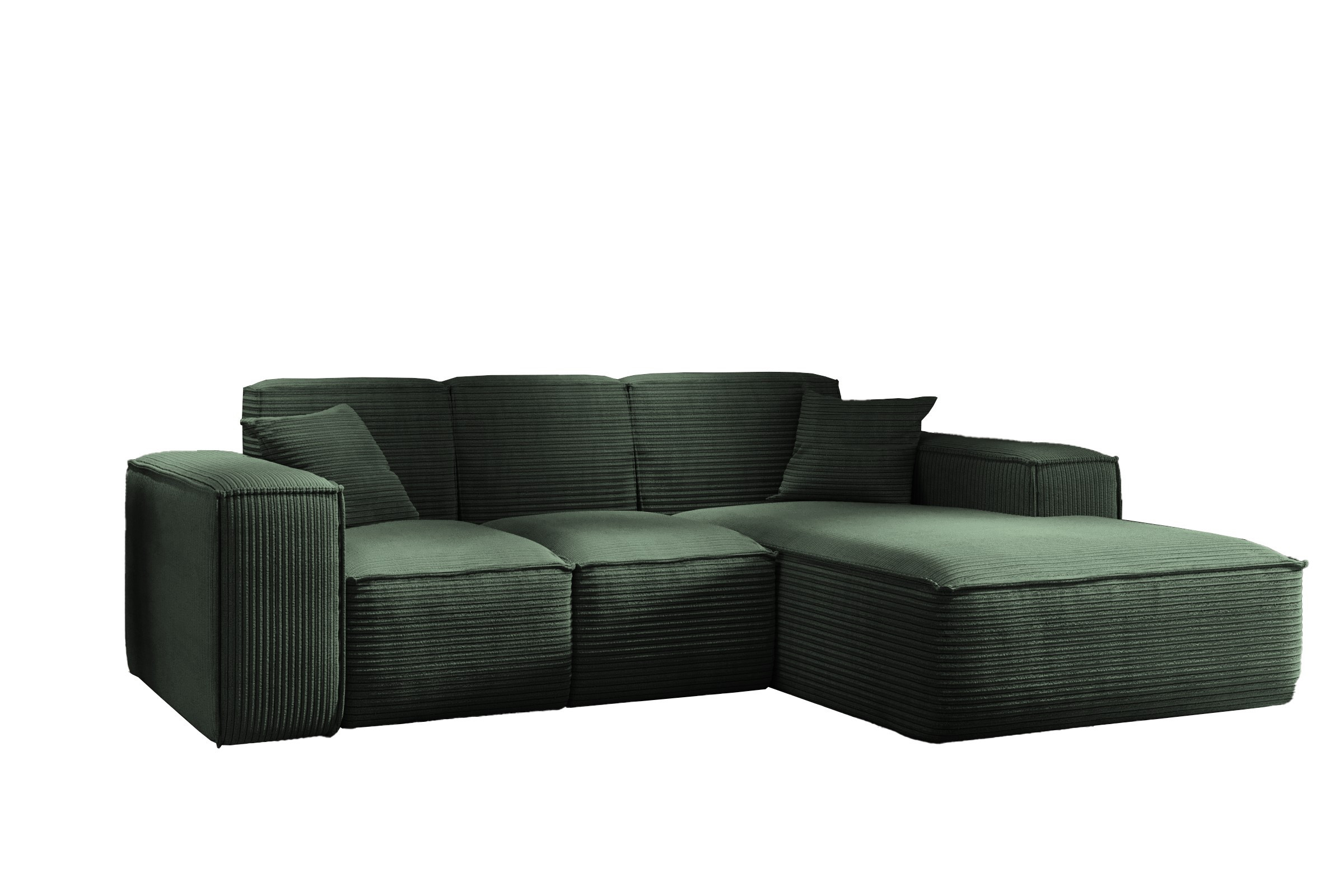 Narożnik w kształcie L SIENA, Sofa, Tkanina Poso, Zielony, Prawy
