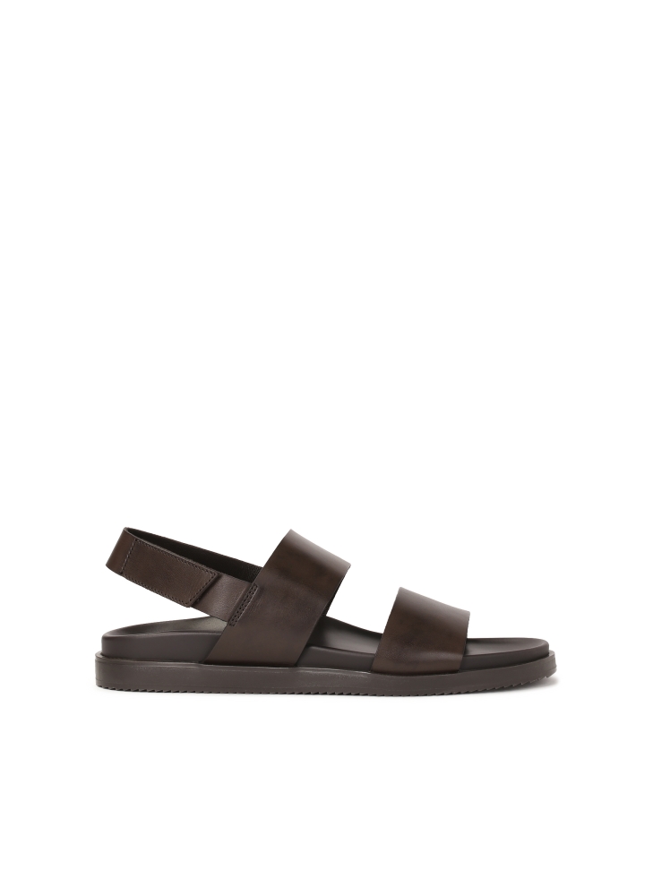 Brown leather men's sandals