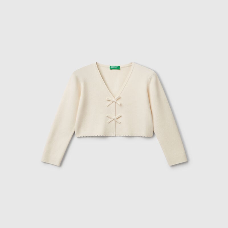 Cardigan with bows