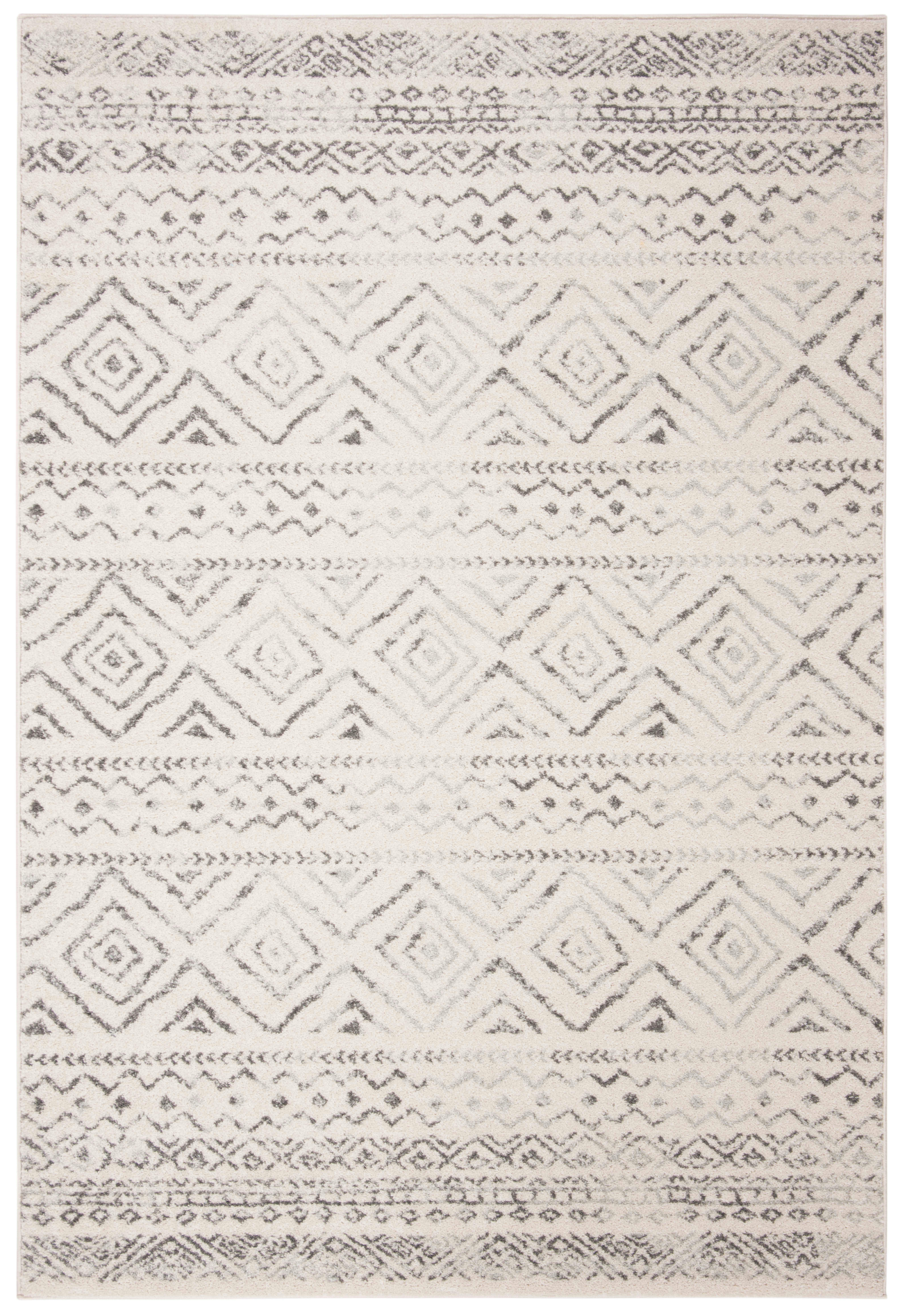 TULUM - Tapis de salon interieur en ivoire & gris, 160 x 229 cm