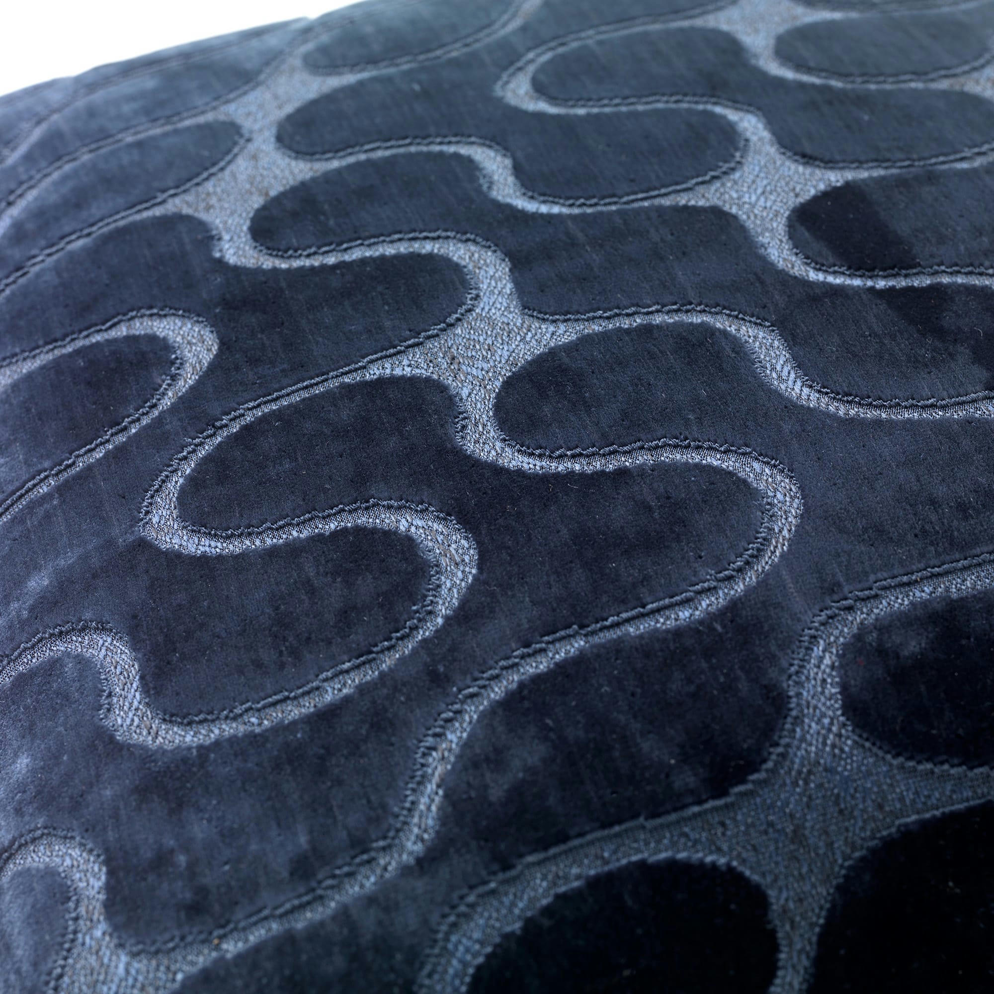 - Coussin bleu en velours 45x45 cm avec motif