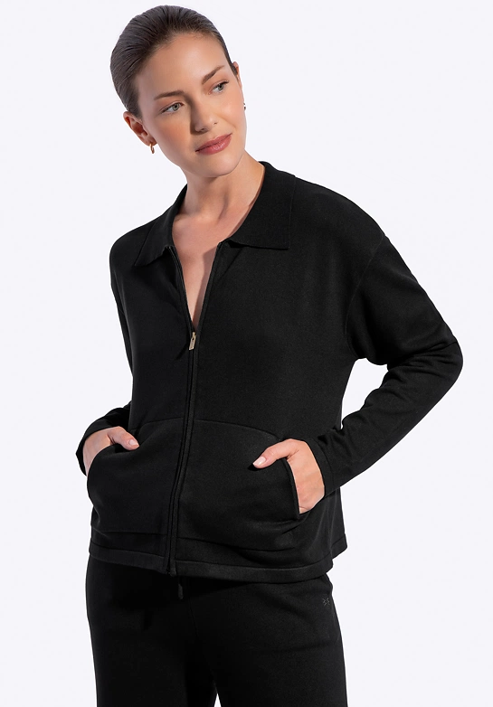 Rozpinana bluza damska czarna