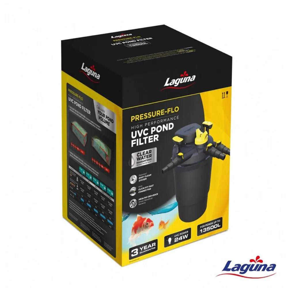 Laguna Pressure Flo 13500 UVC pond filtration kit
