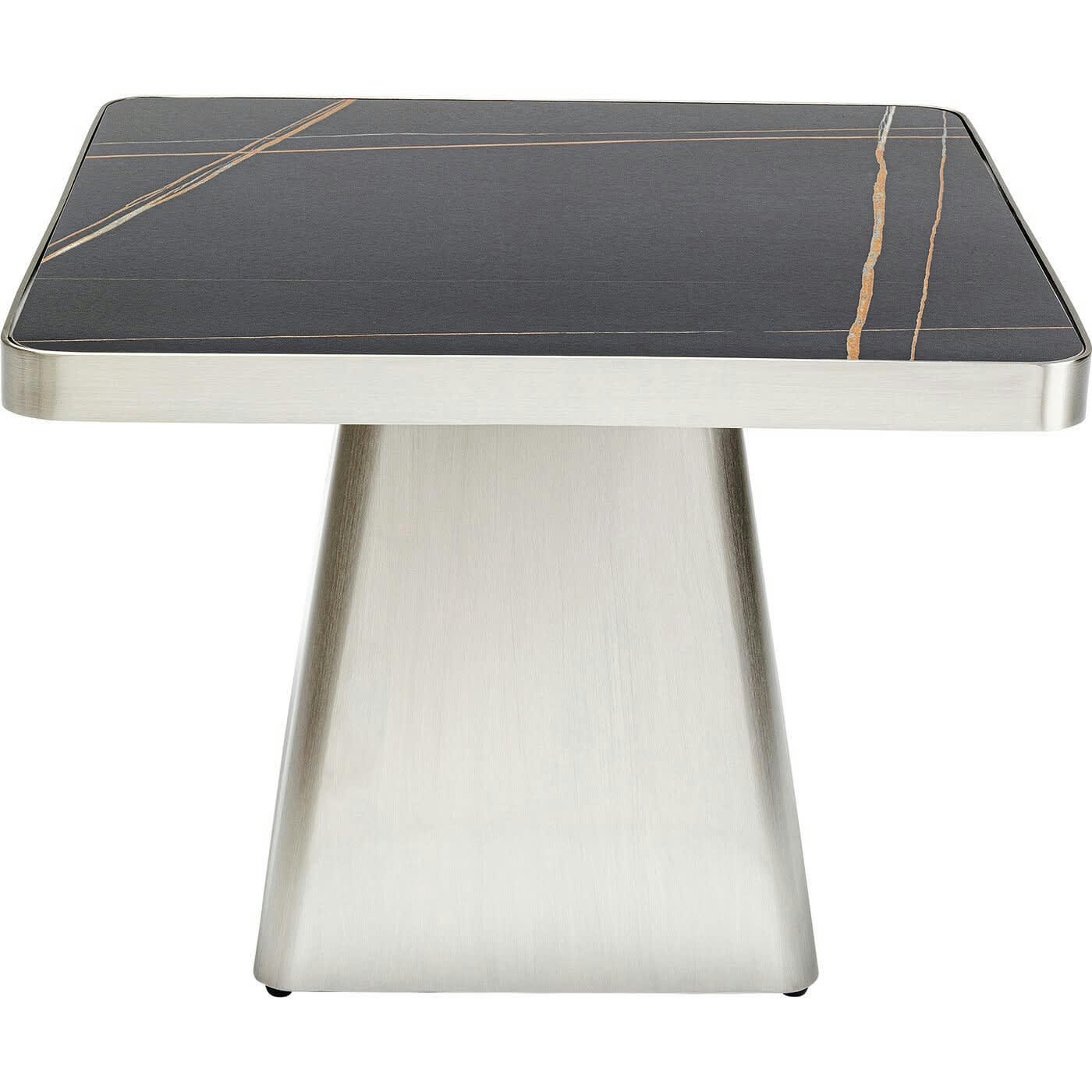 MILER - Table d'appoint Miler argentée et noire 60x60cm Kare Design