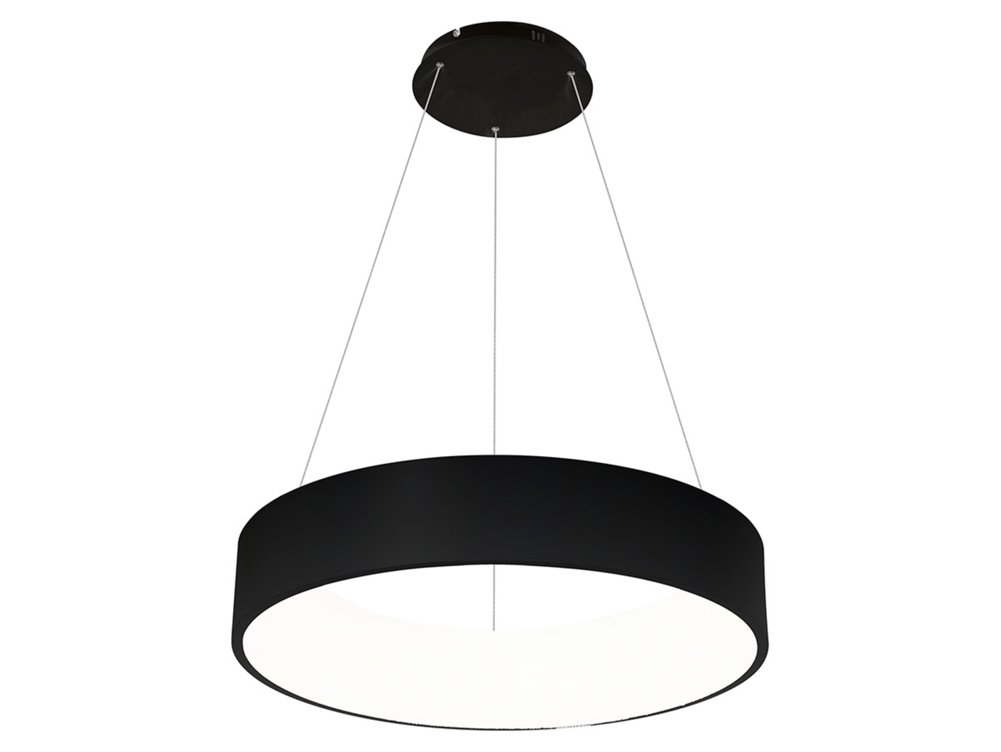 Lampa wisząca Ohio LED metalowa czarno-biała