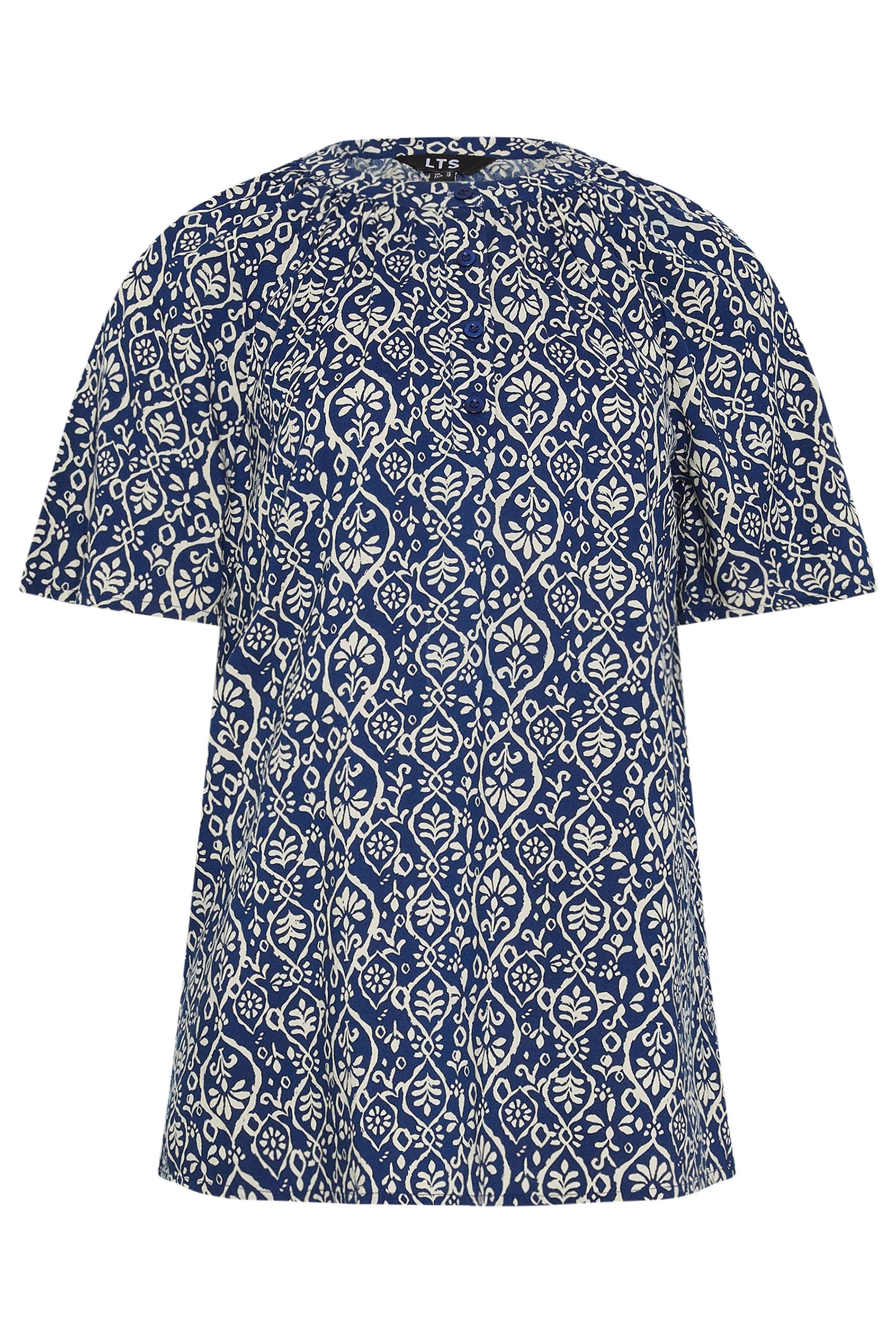 Long Tall Sally Tall Geometric Placket Blouse