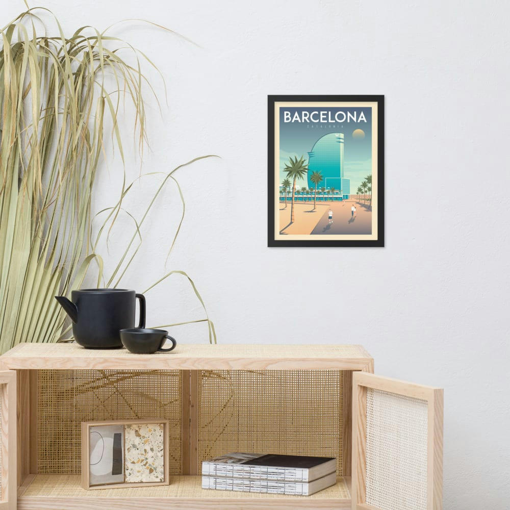 - Affiche Barcelone Hotel W  30x40 cm