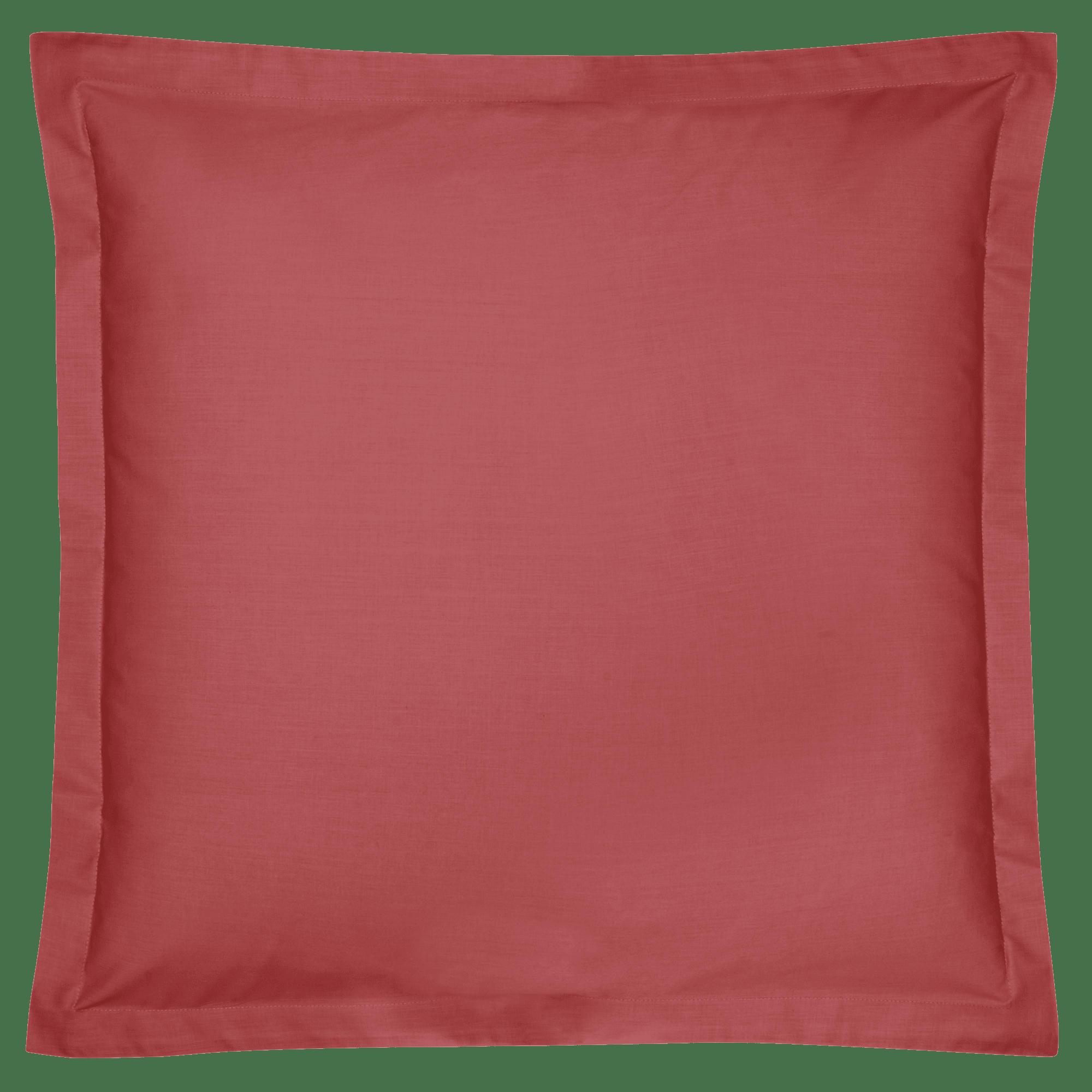FIL & SENS - Taie en coton bio cranberry 65 x 65 cm