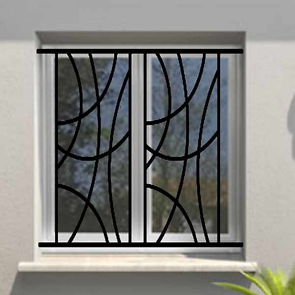 Grille de Defense Arcade pour Fenetre H 45 cm x L 100 cm (côte tableau)