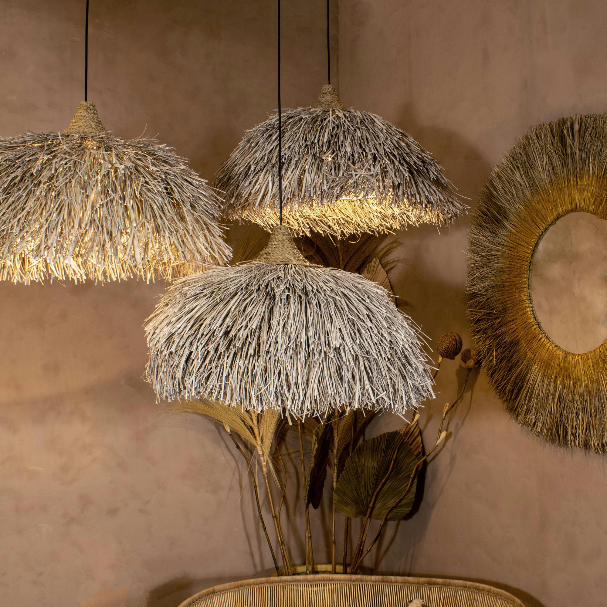 MILIA - Suspension en fibres végétales Ø60cm