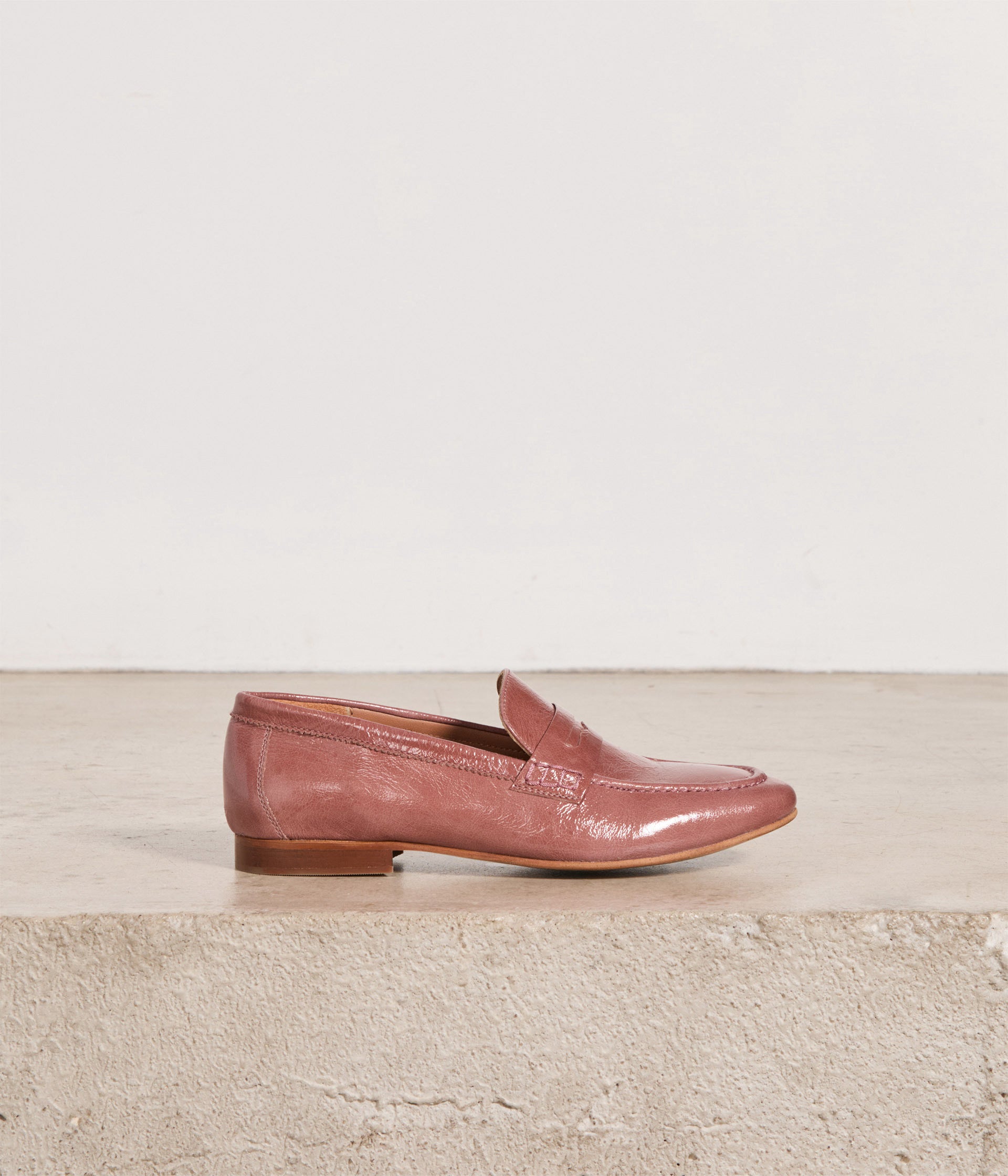 Mocassins roses vernis Abla