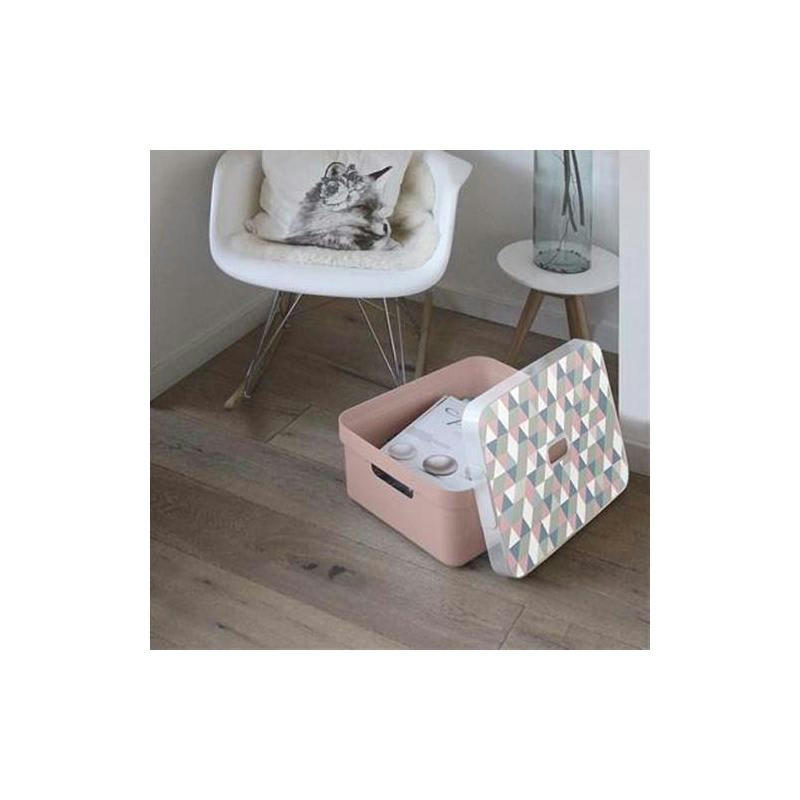 - Boite de rangement sigma home box 24l rose