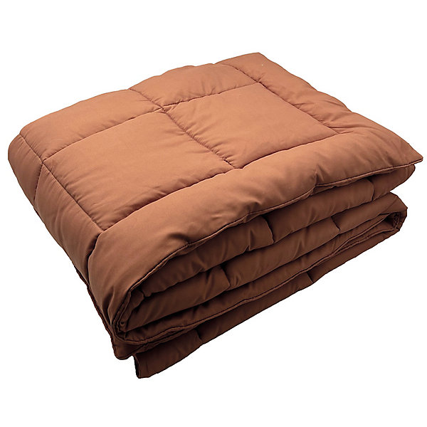 Dessus de lit polyester microfibre 260x240 cm LAZY orange ocre 150g/m2