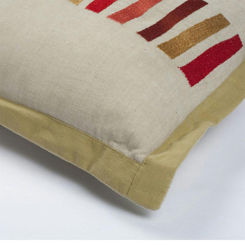 SIENN - Coussin en coton motifs rayures multicolore 30x50