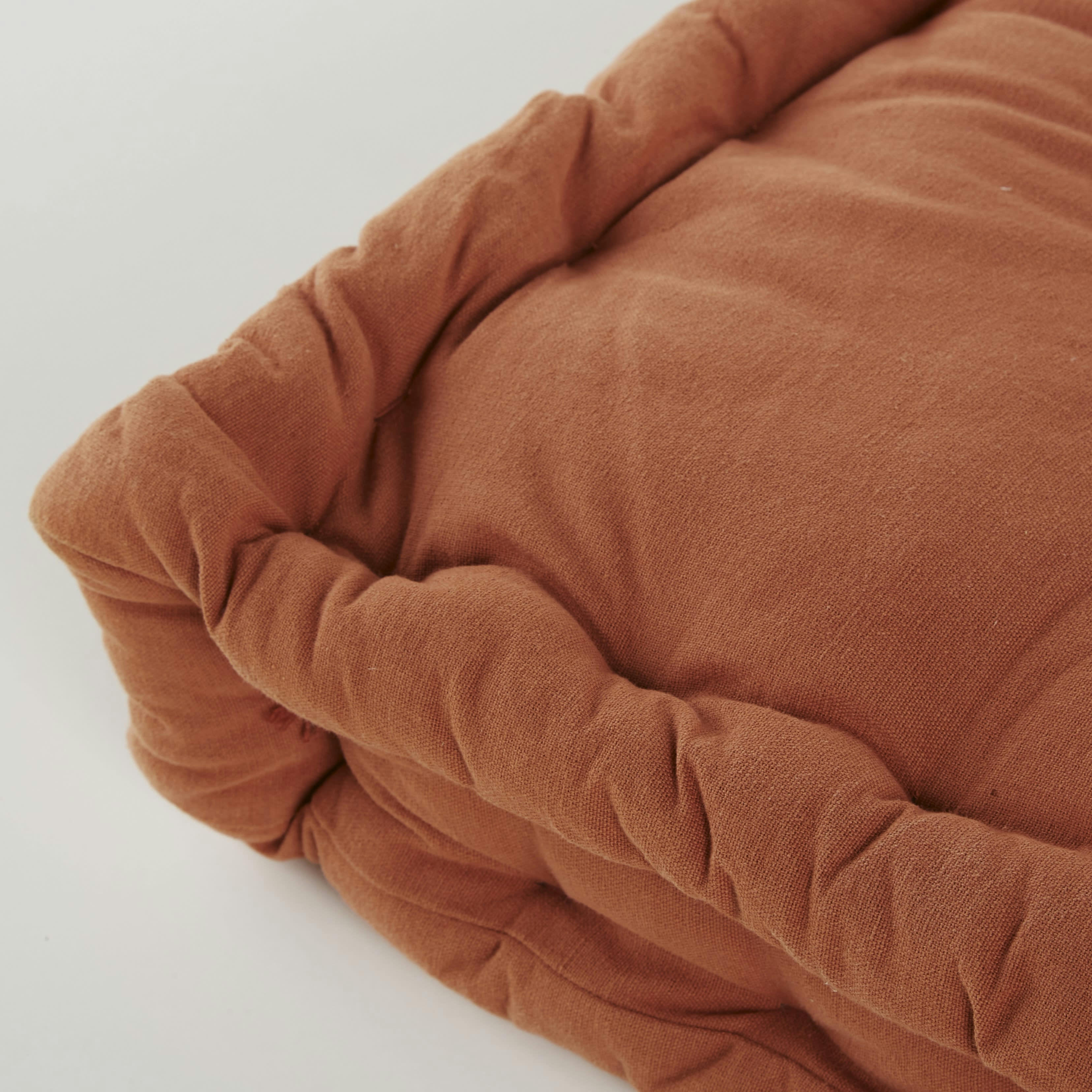 - Matelas de sol en coton terracotta 90x190