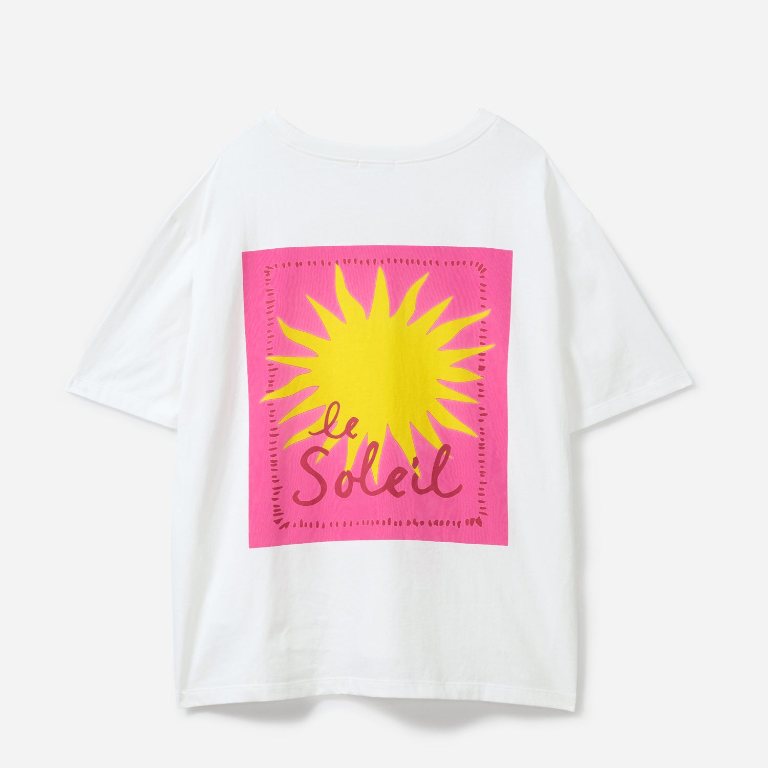 Tee-shirt TEXTO blanc visuel soleil