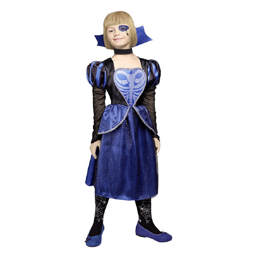 Déguisement enfant Halloween reine robe et col 11/14 an