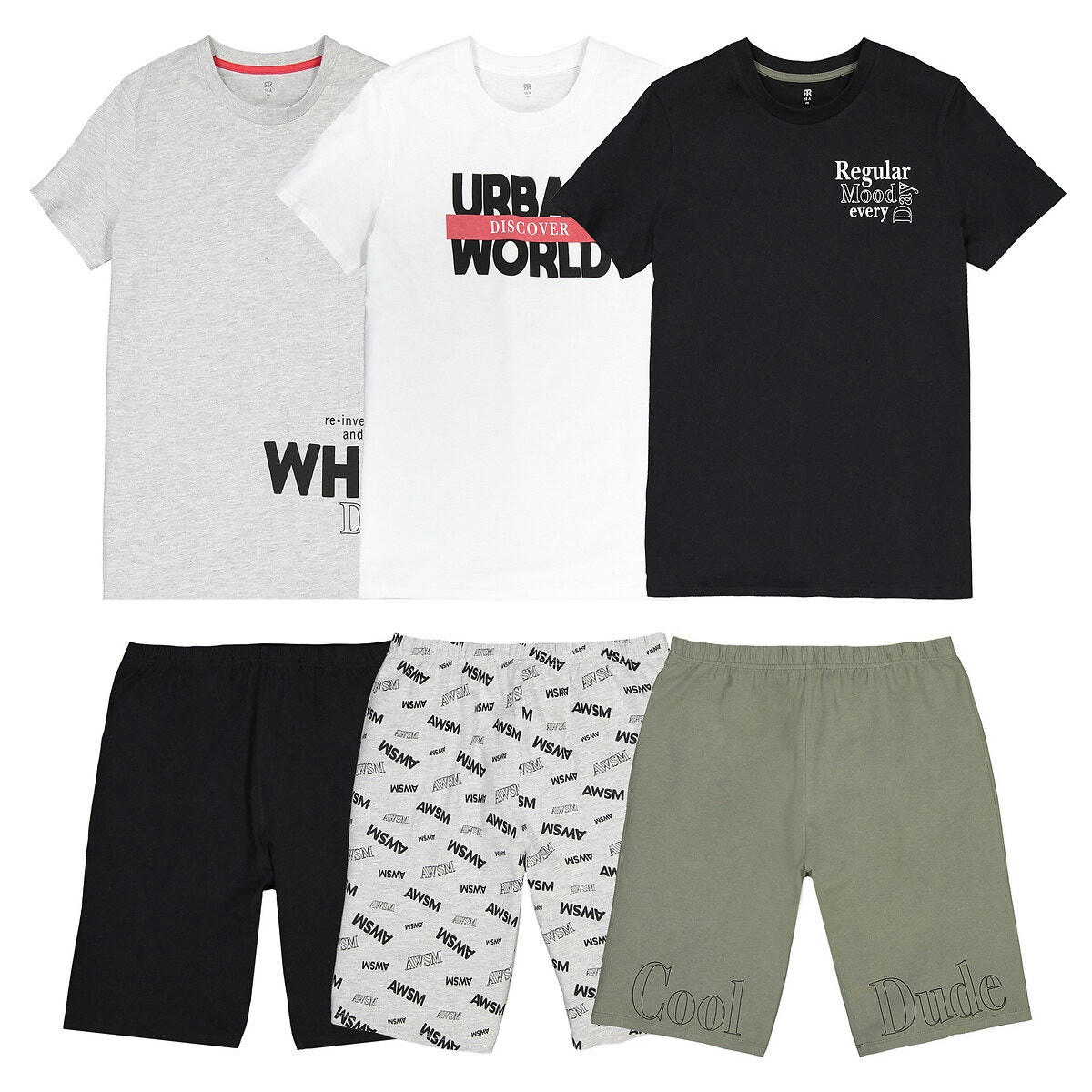 Lot de 3 pyjashorts