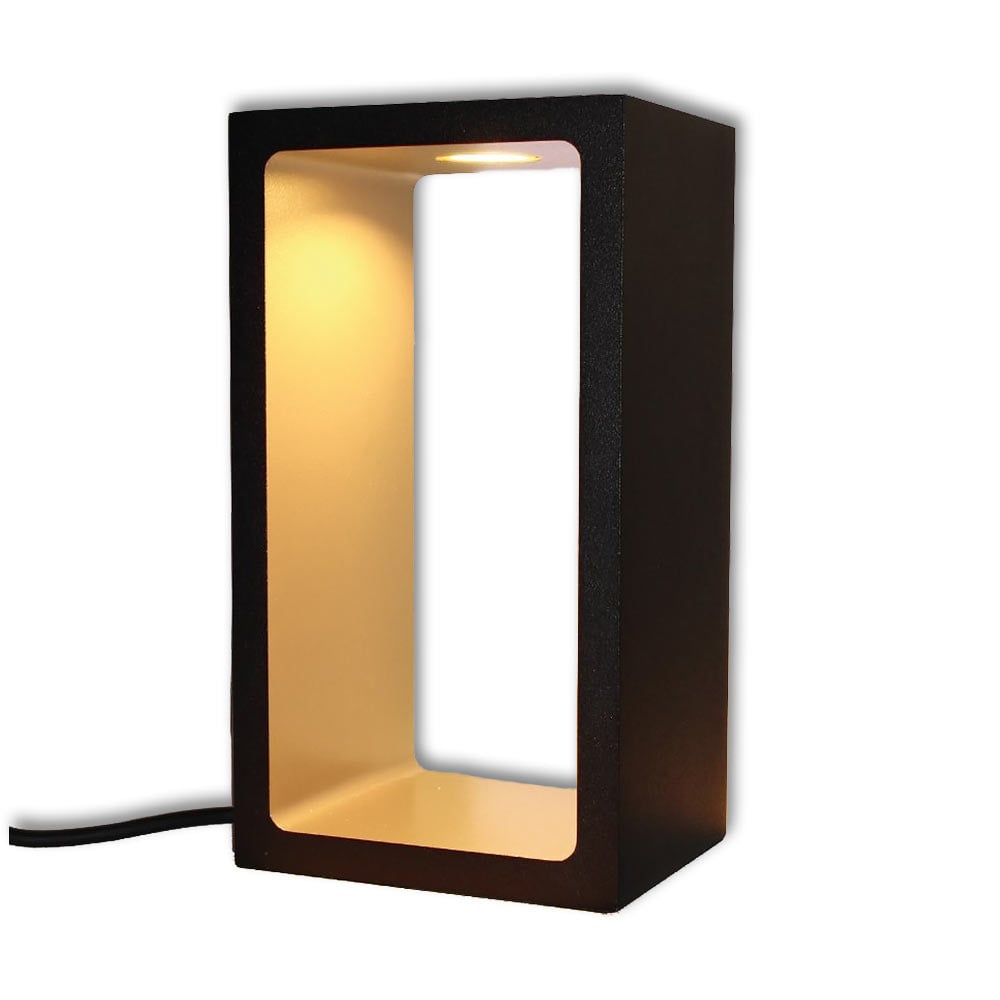 Artdelight tafellamp Corridor - 1 lichts - 8 x 18  cm - zwart goud