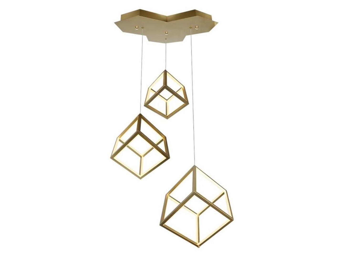 Lampa wiszącaVT-7920 LED 3-punktowa ze ściemniaczem złota