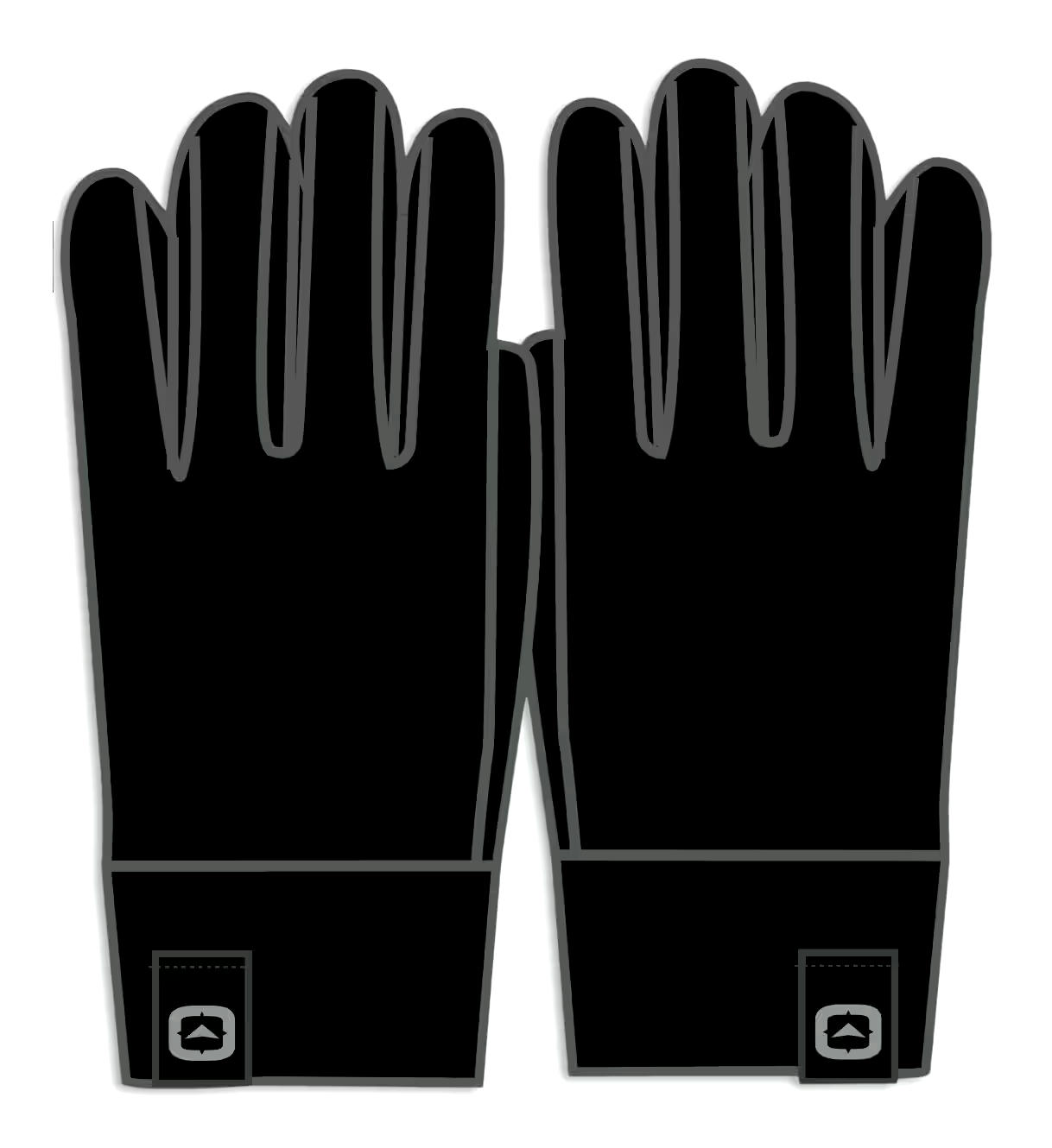 Outbound Men's Stretch Touch Screen Winter Sport Gloves Casual Running Cycling, Black/Grey