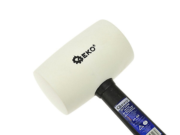 Maillet Caoutchouc Blanc 850 g Fibre de Verre Geko Premium