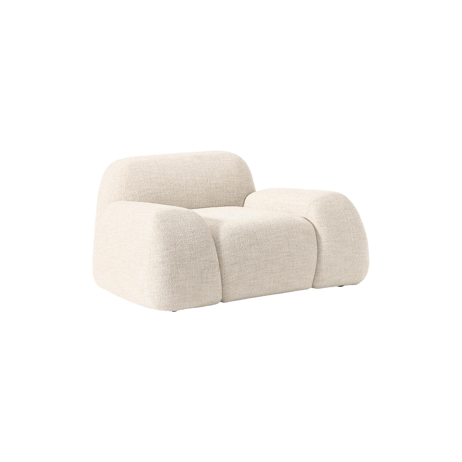 Wolke Lounge Chair, boucl&eacute; light beige