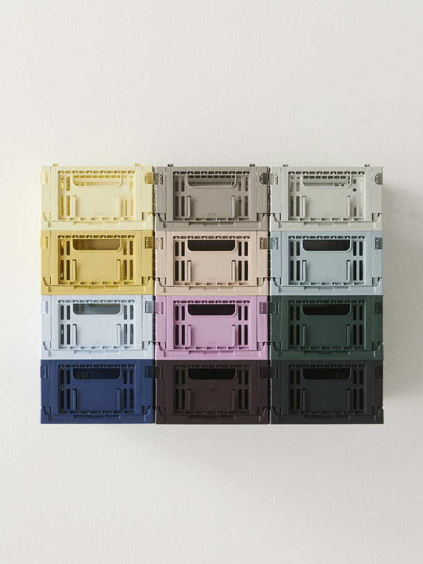 Set de 2 mini caisses crate bleu electrique - hay bleu
