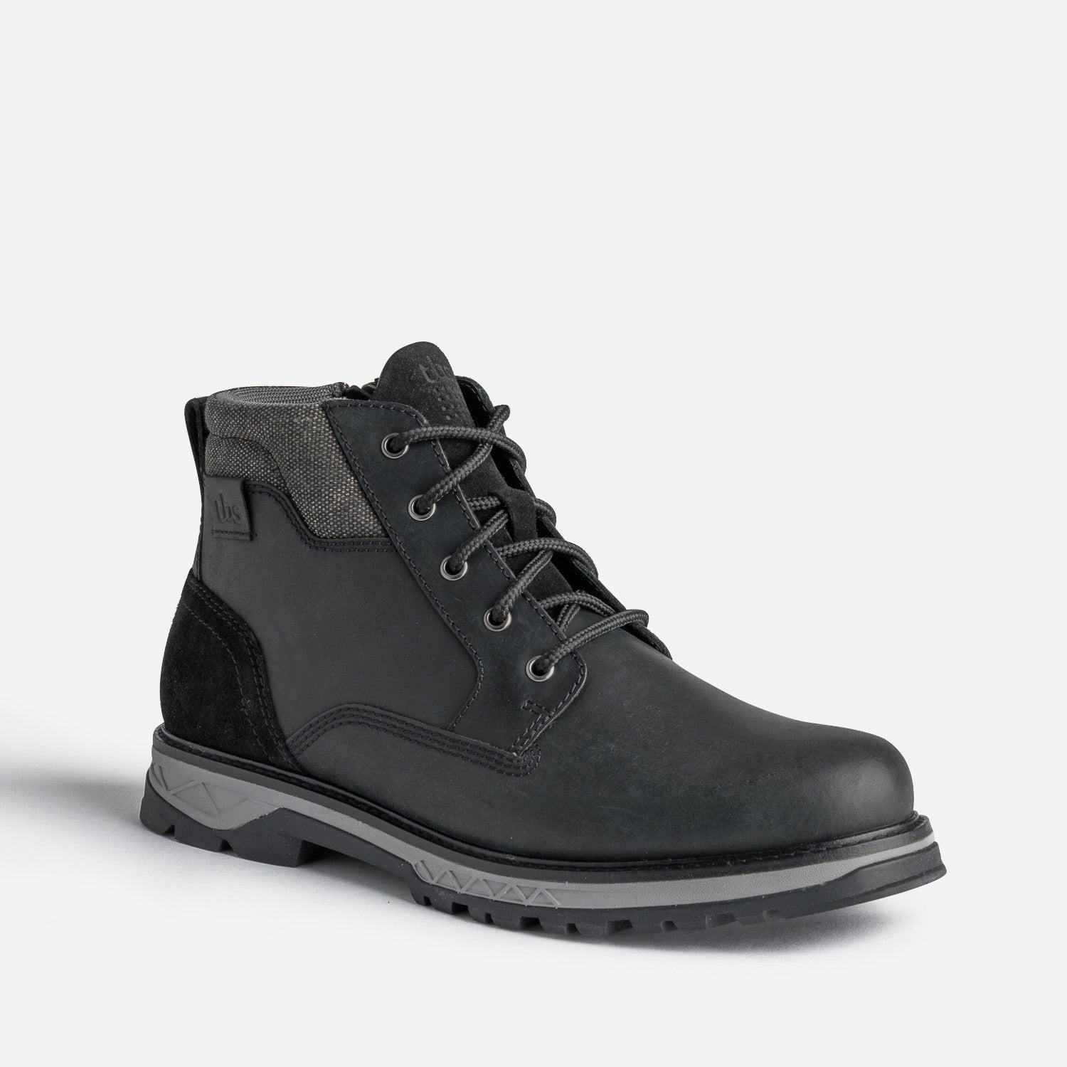 Boots à lacet TBS noir en cuir