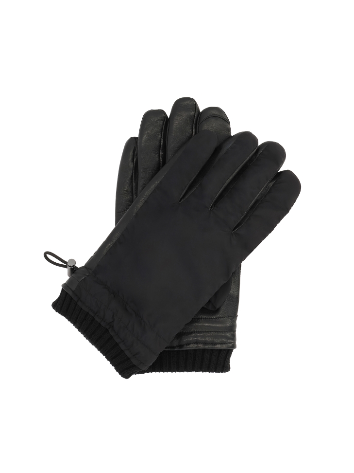 Men's gloves made of combined materials with touch screen function