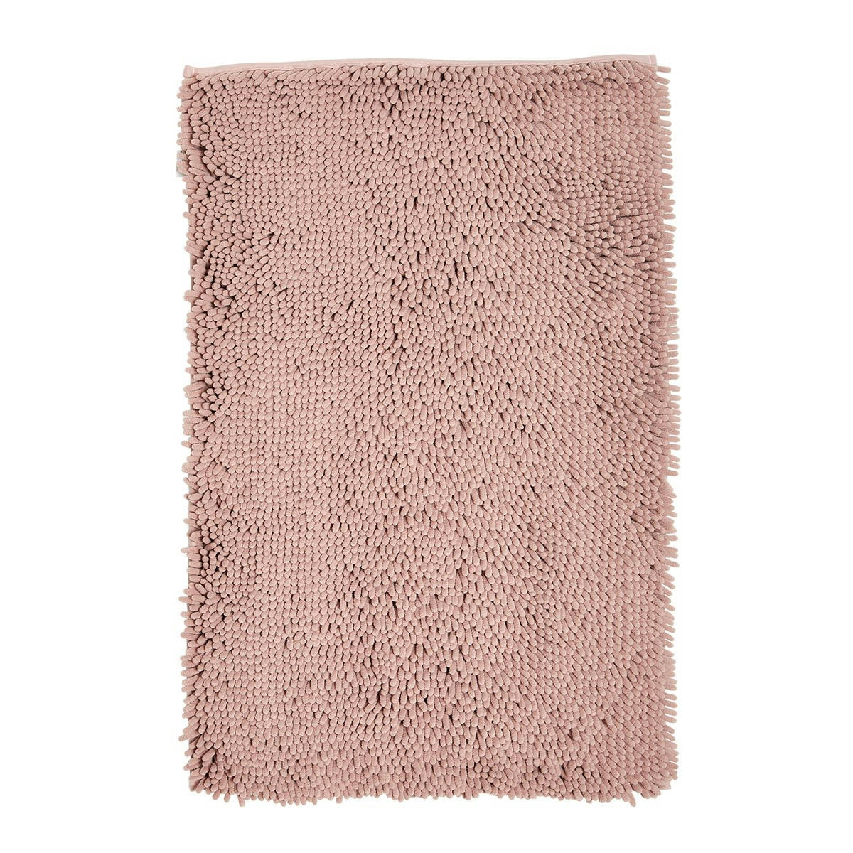 ESSENTIAL - Tapis de bain mèche uni en Polyester Rose 50x80 cm