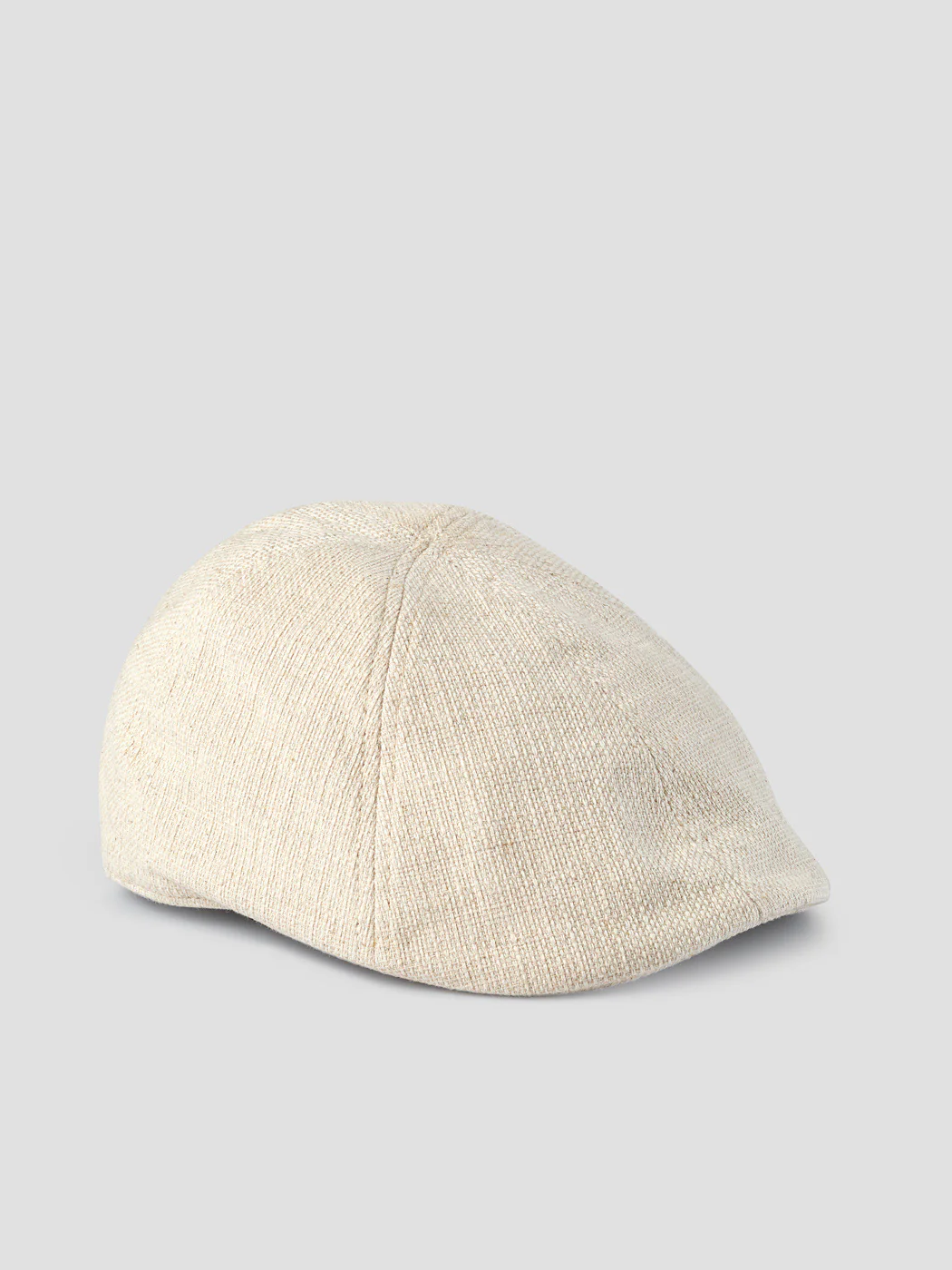 Casquette plate effet lin